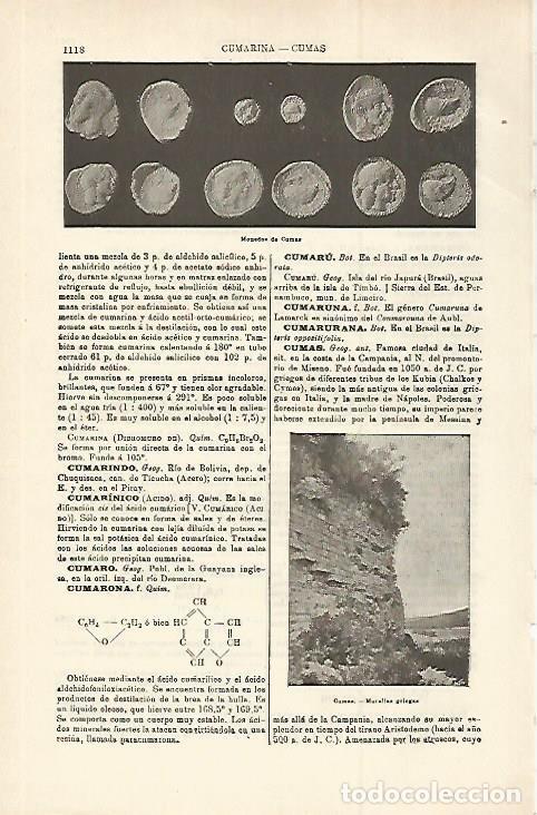 Otros art&iacute;culos de coleccionismo en papel: LAMINA ESPASA 29854: Monedas de Cumas - Varios