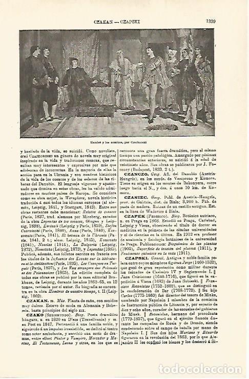Otros art&iacute;culos de coleccionismo en papel: LAMINA ESPASA 29894: Hamlet y los comicos por Czachorski - Varios