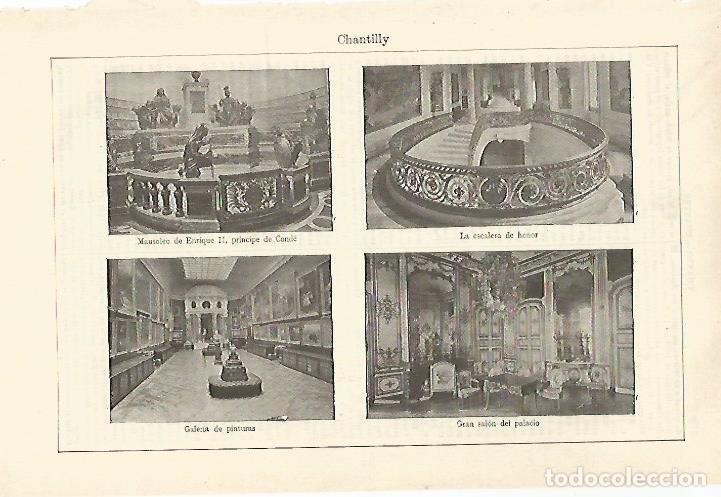 Otros art&iacute;culos de coleccionismo en papel: LAMINA ESPASA 29924: Interior del Palacio de Chantilly Francia - Varios