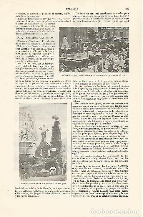 Otros art&iacute;culos de coleccionismo en papel: LAMINA ESPASA 30036: Fallas y Rocas en Valencia - Varios