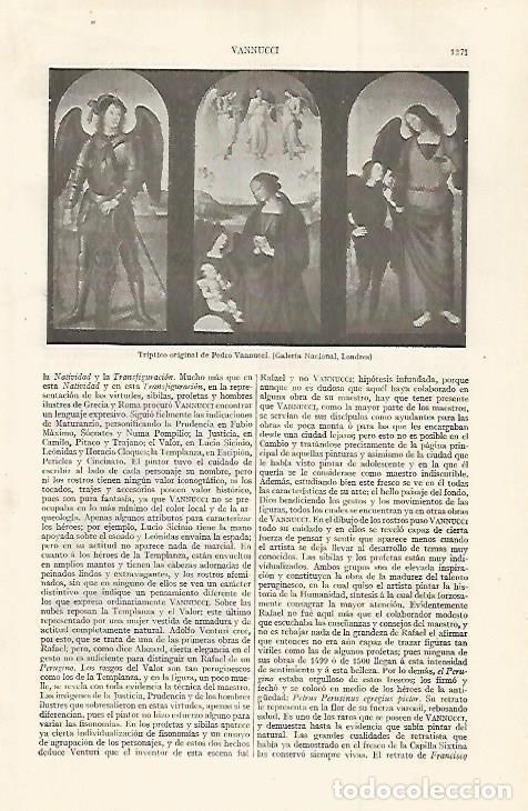 Otros art&iacute;culos de coleccionismo en papel: LAMINA ESPASA 30167: Triptico de P. Vannucci - Varios