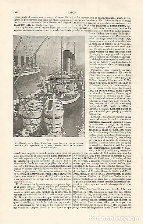 Otros art&iacute;culos de coleccionismo en papel: LAMINA ESPASA 30174: El Olympic en el puerto de Southampton - Varios