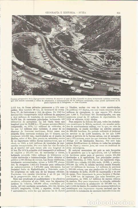 Otros art&iacute;culos de coleccionismo en papel: LAMINA ESPASA 36598: Paso de San Gotardo en Suiza - Varios