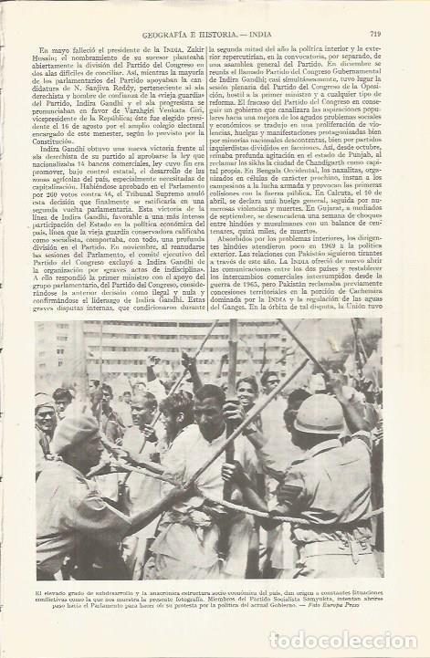 Otros art&iacute;culos de coleccionismo en papel: LAMINA ESPASA 36574: Manifestacion socialista en India - Varios