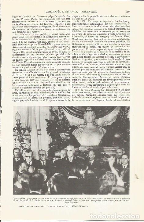 Otros art&iacute;culos de coleccionismo en papel: LAMINA ESPASA 36537: General Roberto Marcelo, presidente de Argentina - Varios