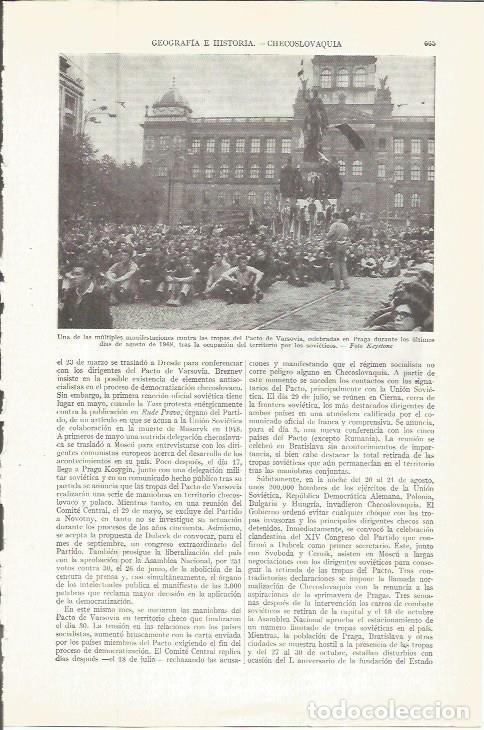 Otros art&iacute;culos de coleccionismo en papel: LAMINA ESPASA 36741: Manifestacion contra las tropas del Pacto de Varsovia en Praga - Varios