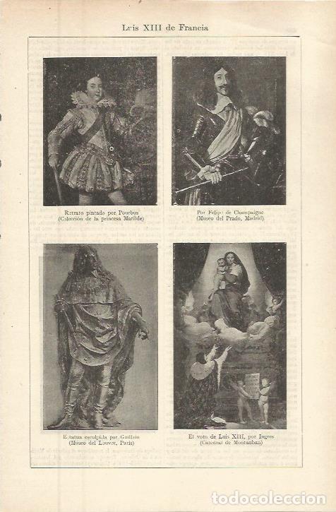 Otros art&iacute;culos de coleccionismo en papel: LAMINA ESPASA 36272: Retratos de Luis XIII de Francia - Varios