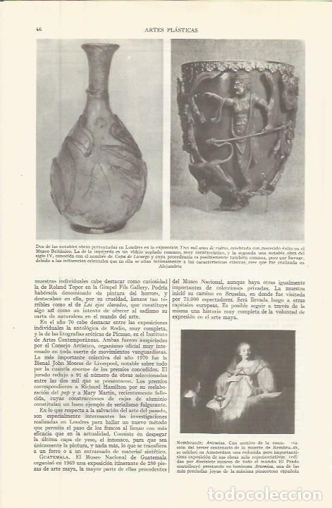 Otros art&iacute;culos de coleccionismo en papel: LAMINA ESPASA 36494: Obras de la exposicion Tres mil a&ntilde;os de vidrio - Varios