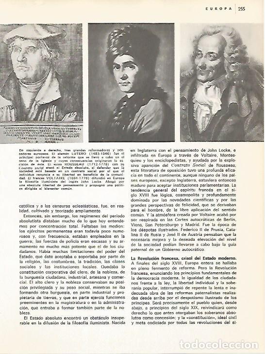Otros art&iacute;culos de coleccionismo en papel: LAMINA 11055: Retratos de Lutero Rousseau y Voltaire - Varios