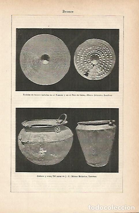Otros art&iacute;culos de coleccionismo en papel: LAMINA ESPASA 11618: Piezas de bronce del Museo Britanico - Varios