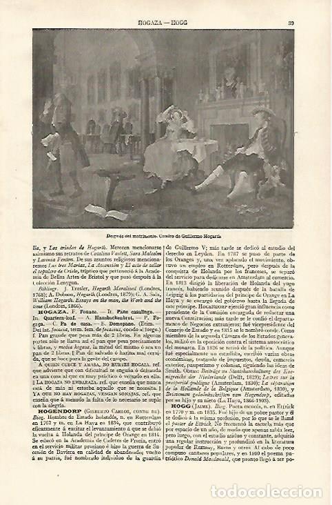 Otros art&iacute;culos de coleccionismo en papel: LAMINA ESPASA 30197: Despues del matrimonio por W. Hogarth - Varios