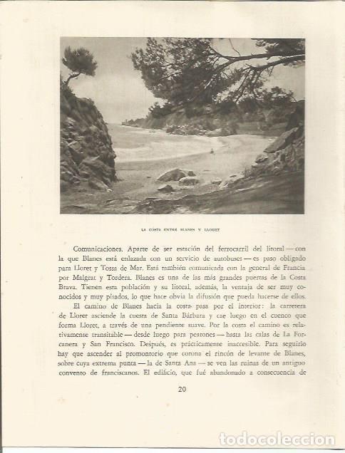 Otros art&iacute;culos de coleccionismo en papel: LAMINA 25092: Costa entre Blanes y Lloret de Mar - Josep Pla
