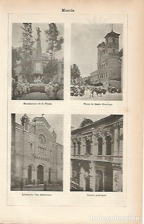 Otros art&iacute;culos de coleccionismo en papel: LAMINA ESPASA 11542: Imagenes de Murcia - Varios