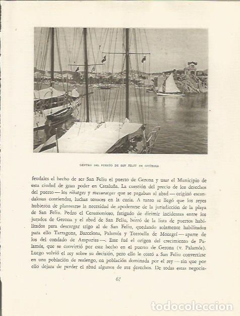 Otros art&iacute;culos de coleccionismo en papel: LAMINA 25113: Puerto de Sant Feliu de Guixols - Josep Pla