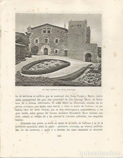 Otros art&iacute;culos de coleccionismo en papel: LAMINA 25153: Castillo de Santa Margarida en Calella de Palafrugell - Josep Pla