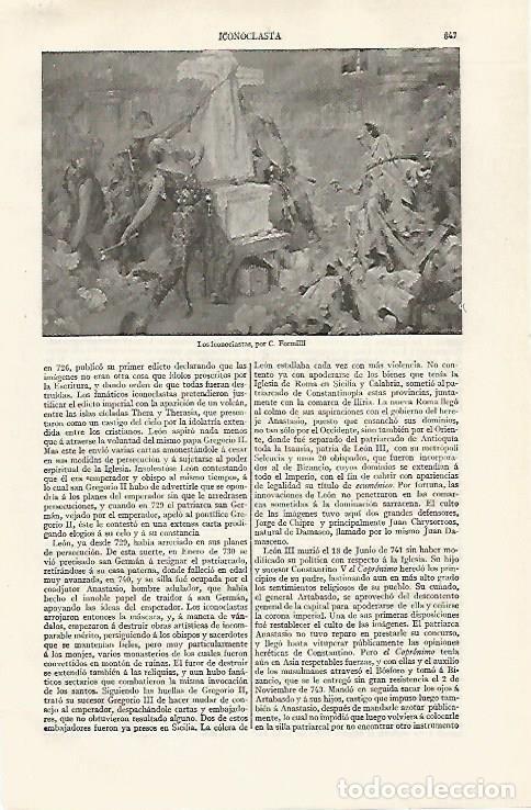 Otros art&iacute;culos de coleccionismo en papel: LAMINA ESPASA 30312: Los iconoclastass por C. Formilli - Varios