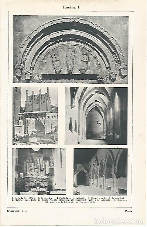 Otros art&iacute;culos de coleccionismo en papel: LAMINA ESPASA 30276: Catedral de Huesca - Varios
