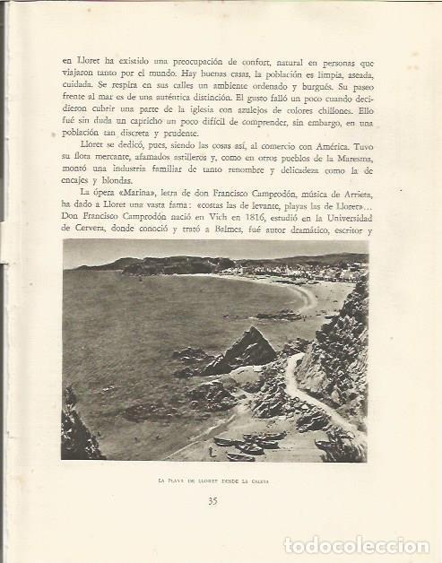 Otros art&iacute;culos de coleccionismo en papel: LAMINA 25100: Playa de Lloret desde la caleta - Josep Pla