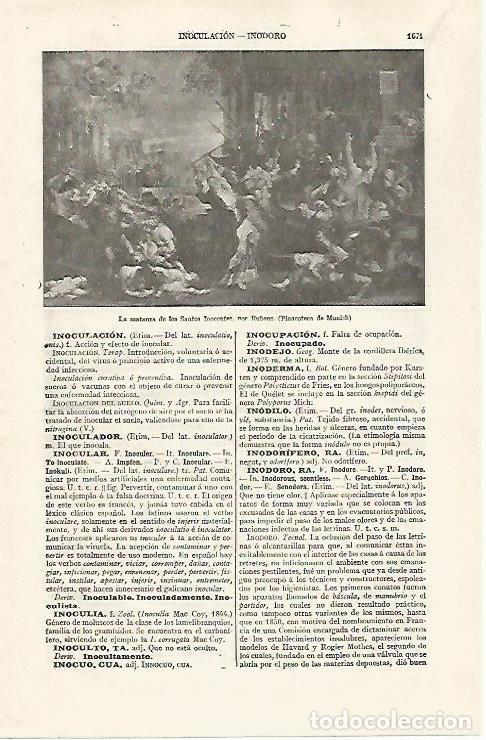 Otros art&iacute;culos de coleccionismo en papel: LAMINA ESPASA 30401: La matanza de los Santos Inocentes por Rubens - Varios