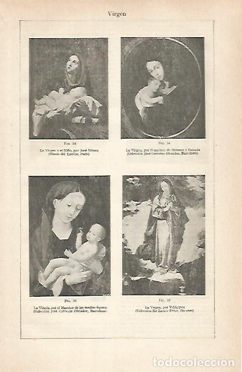 Otros art&iacute;culos de coleccionismo en papel: LAMINA ESPASA 30429: La Virgen por Ribera Meneses y Velazquez - Varios
