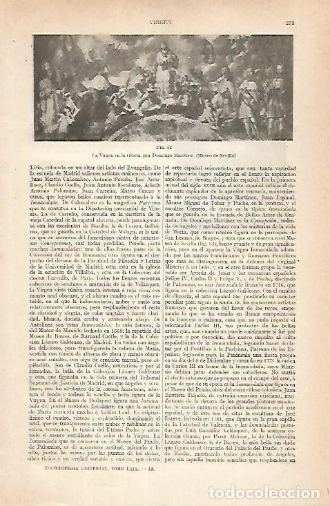 Otros art&iacute;culos de coleccionismo en papel: LAMINA ESPASA 30434: La Virgen en la Gloria por D. Martinez - Varios