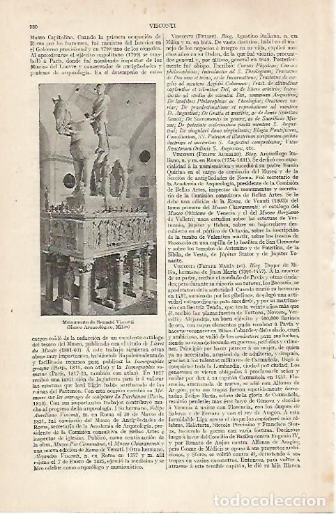 Otros art&iacute;culos de coleccionismo en papel: LAMINA ESPASA 30444: Monumento a Bernabe Visconti en Milan - Varios
