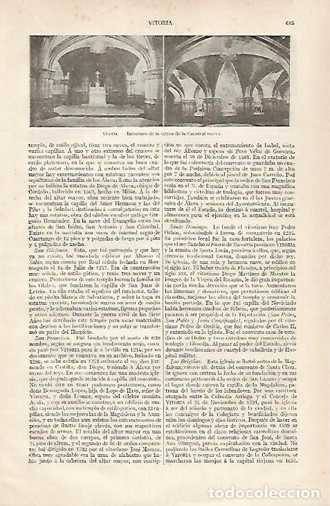 Otros art&iacute;culos de coleccionismo en papel: LAMINA ESPASA 30469: Cripta de la Catedral de Vitoria - Varios