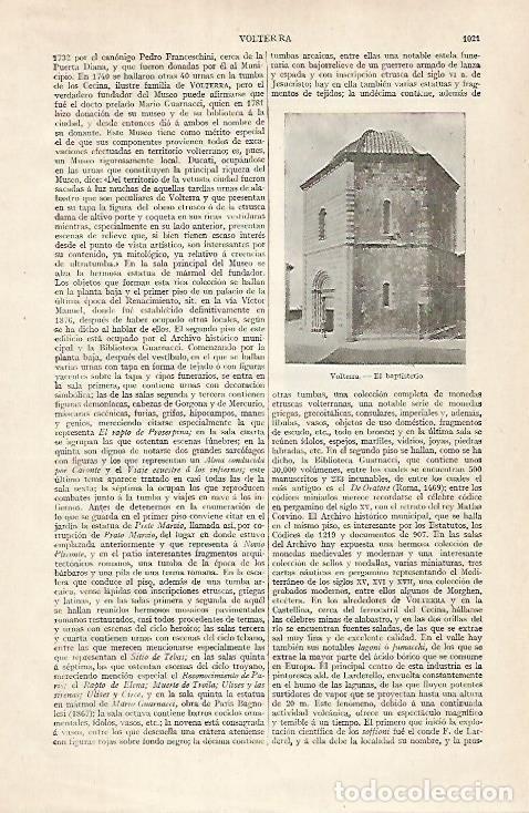 Otros art&iacute;culos de coleccionismo en papel: LAMINA ESPASA 30508: Baptisterio de Volterra - Varios