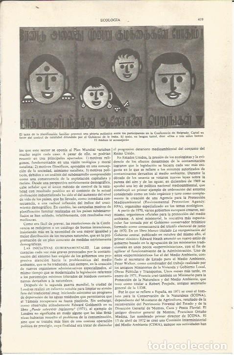 Otros art&iacute;culos de coleccionismo en papel: LAMINA ESPASA 36798: Cartel a favor del control de la natalidad - Varios