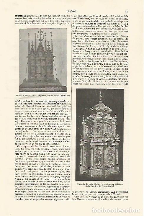 Otros art&iacute;culos de coleccionismo en papel: LAMINA ESPASA 30540: Relicario de lso Santos Corporales de la Catedral de Oviedo - Varios