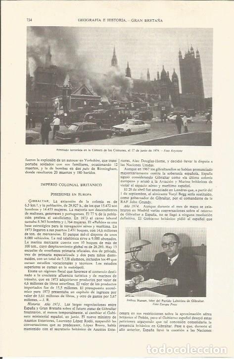 Otros art&iacute;culos de coleccionismo en papel: LAMINA ESPASA 36862: Atentado en la Camara de los Comunes de Londres en 1974 - Varios