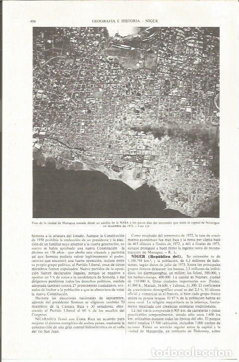 Otros art&iacute;culos de coleccionismo en papel: LAMINA ESPASA 36873: Foto de la Nasa de la ciudad de Managua, Nigeria - Varios