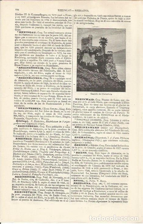 Otros art&iacute;culos de coleccionismo en papel: LAMINA ESPASA 36956: Castillo de Rheinstein, Alemania - Varios