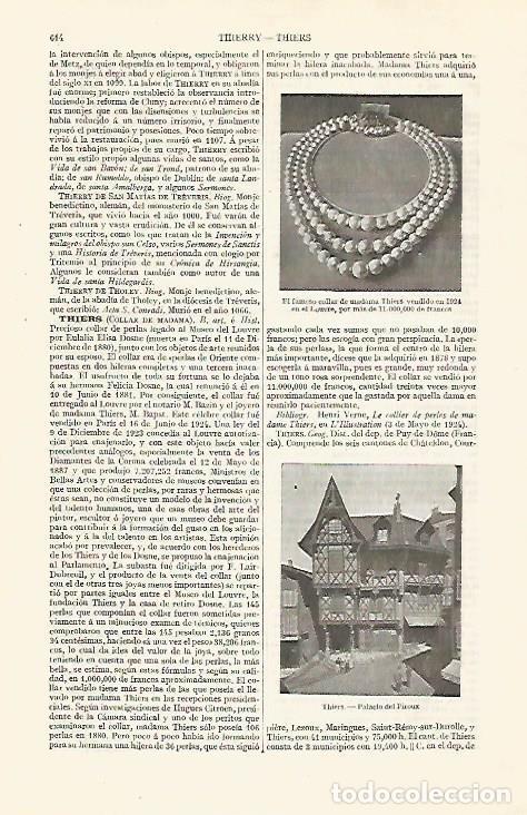 Otros art&iacute;culos de coleccionismo en papel: LAMINA ESPASA 30571: Collar de madame Thiers - Varios