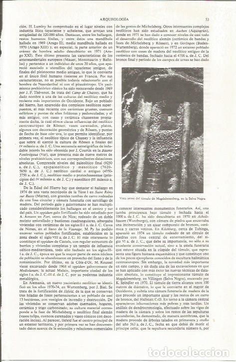 Otros art&iacute;culos de coleccionismo en papel: LAMINA ESPASA 36760: Vista aerea del tumulo de Magdalenenberg en Alemania - Varios