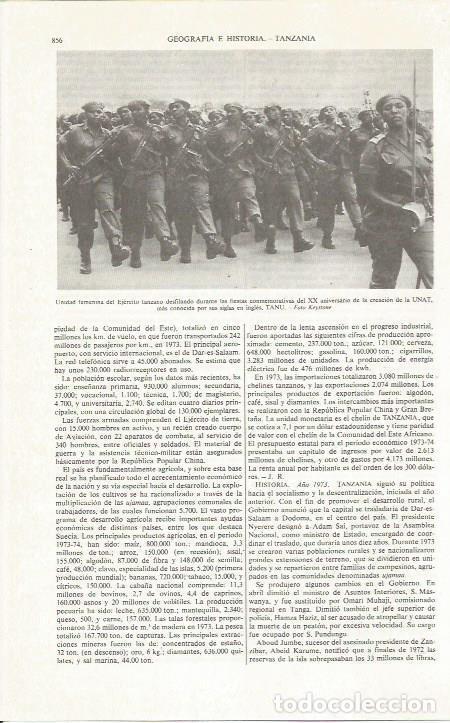 Otros art&iacute;culos de coleccionismo en papel: LAMINA ESPASA 36880: Unidad Femenina del Ejercito de Tanzania - Varios