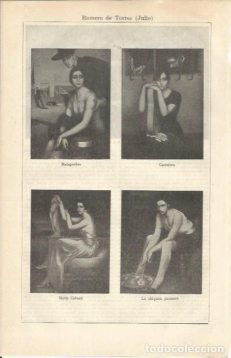 Otros art&iacute;culos de coleccionismo en papel: LAMINA ESPASA 36979: Malague&ntilde;as, Carcelera, Maria Caballe y La chiquita piconera, por Julio Romero d