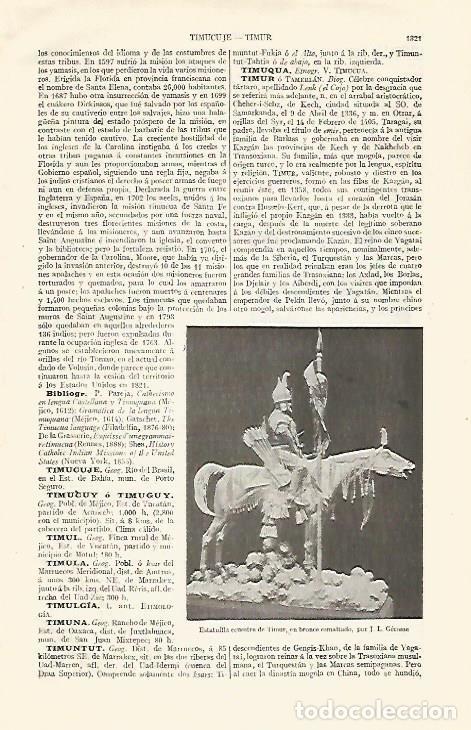 Otros art&iacute;culos de coleccionismo en papel: LAMINA ESPASA 30658: Estatuilla ecuestre de Timur - Varios