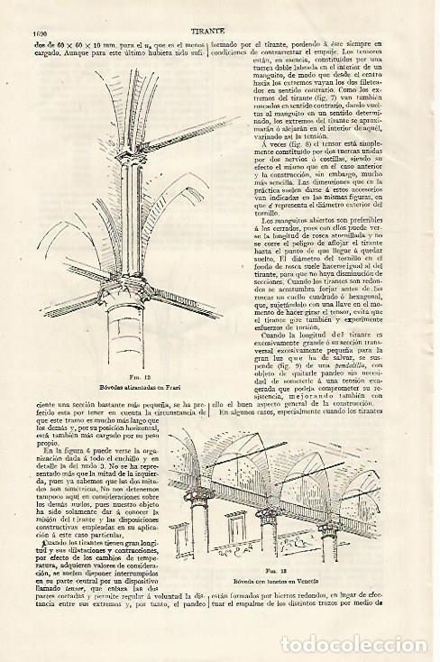 Otros art&iacute;culos de coleccionismo en papel: LAMINA ESPASA 30699: Boveda atirantada y boveda con lunetos - Varios