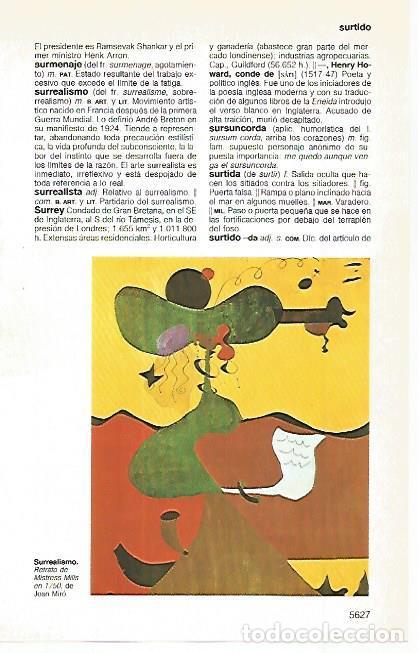 Otros art&iacute;culos de coleccionismo en papel: LAMINA 11359: Retrato de Mistress Mills por Joan Miro - Varios