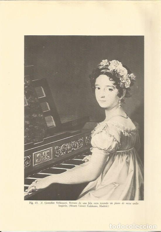 Otros art&iacute;culos de coleccionismo en papel: LAMINA 25538: Retrato de mi hija tocando el piano, por Z. Gonzalez Velazquez - Varios