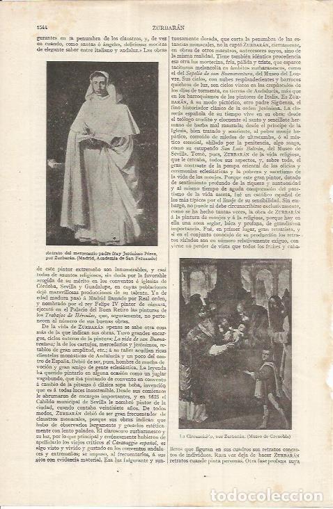 Otros art&iacute;culos de coleccionismo en papel: LAMINA ESPASA 37073: La circuncision y El padre fray Jeronimo Perez, por Zurbaran - Varios