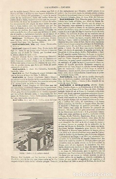 Otros art&iacute;culos de coleccionismo en papel: LAMINA ESPASA 22915: Ruinas de Safara Sicilia - Varios