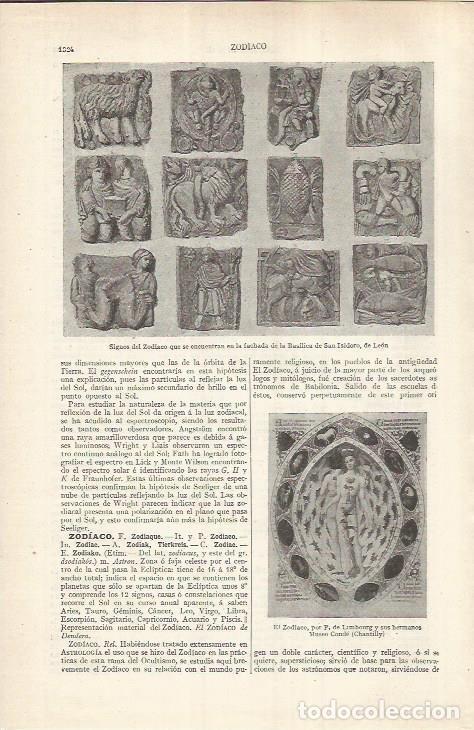 Otros art&iacute;culos de coleccionismo en papel: LAMINA ESPASA 37022: Signos del zodiaco en la Basilica de San Isidoro de Leon - Varios
