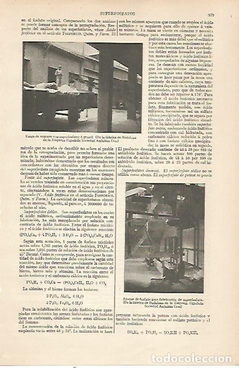 Otros art&iacute;culos de coleccionismo en papel: LAMINA ESPASA 22582: Fabrica de Badalona de la Empresa Espa&ntilde;ola Sociedad Anonima Cros - Varios
