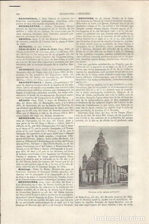 Otros art&iacute;culos de coleccionismo en papel: LAMINA ESPASA 37130: Iglesia de Sesones, Francia - Varios