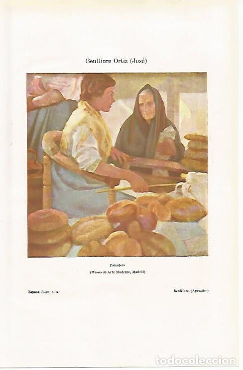 Otros art&iacute;culos de coleccionismo en papel: LAMINA ESPASA 24314: Panadera por Joses Benlliure Ortiz - Varios
