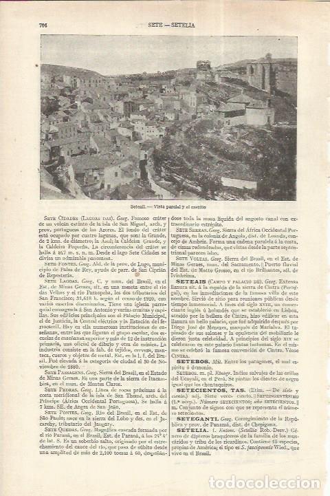 Otros art&iacute;culos de coleccionismo en papel: LAMINA ESPASA 37212: Castillo y vista de Setenil, Cadiz - Varios