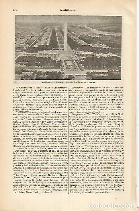 Otros art&iacute;culos de coleccionismo en papel: LAMINA ESPASA 4193: Proyecto de reforma de Washington - Varios Autores