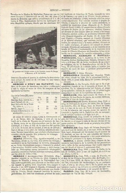 Otros art&iacute;culos de coleccionismo en papel: LAMINA ESPASA 37179: Puente del Diablo en Lucca, Italia - Varios